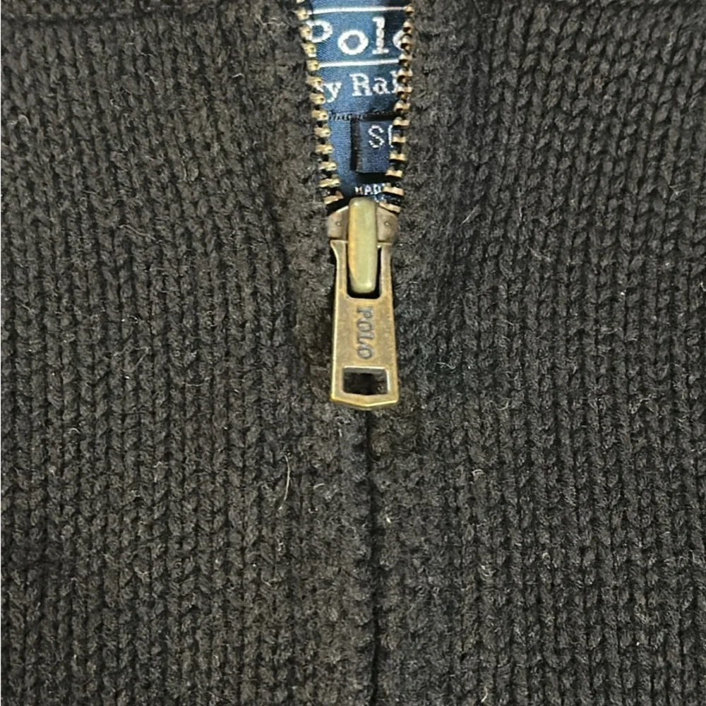 KIDS- Polo Ralph Lauren Half-Zip Sweater Black, S (8/10) – NWOT Vintage 2010 Er